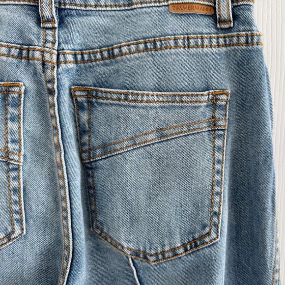 Zimmermann Wide Leg Jeans in Light Blue, size 26 - Picture 3 of 10